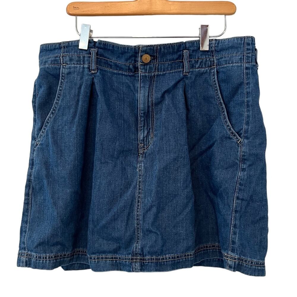 American Eagle Soft Chambray Denim Mini Skirt 16
